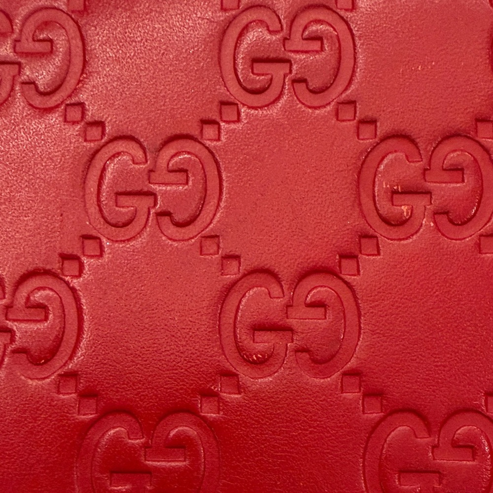 🌹Gucci Microguccissima Red Embossed Signature Zip Wallet with Gold-Tone Accent - Picture 12 of 12